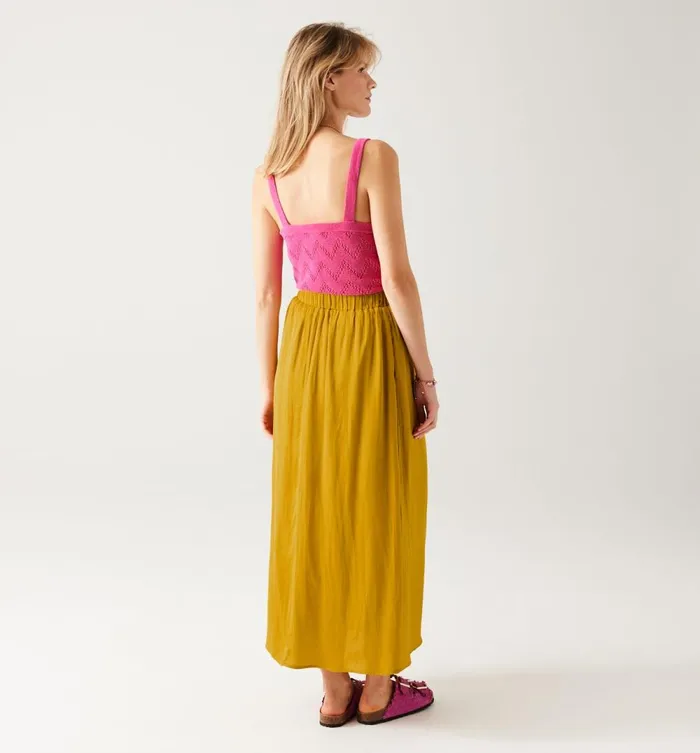 Women Long Sheen Skirt 8211 Ochre Promod Skirts Women Long Sheen Skirt 8211 Ochre Promod Skirts