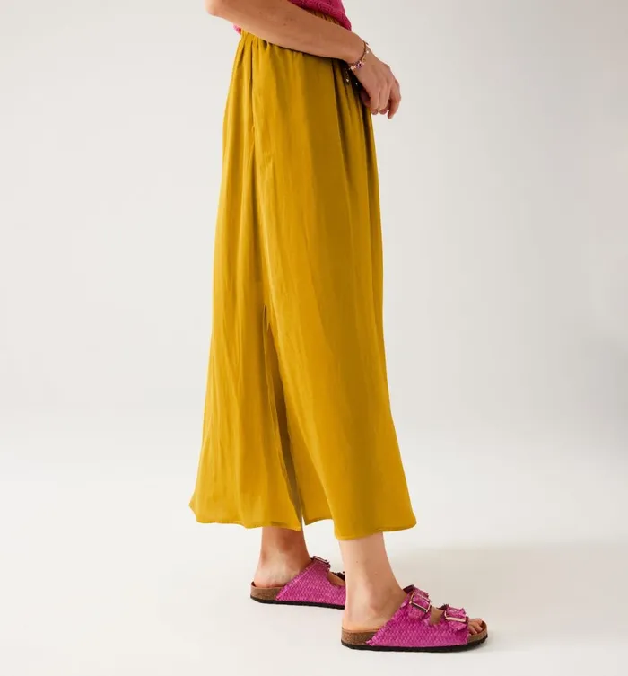 Women Long Sheen Skirt 8211 Ochre Promod Skirts Women Long Sheen Skirt 8211 Ochre Promod Skirts
