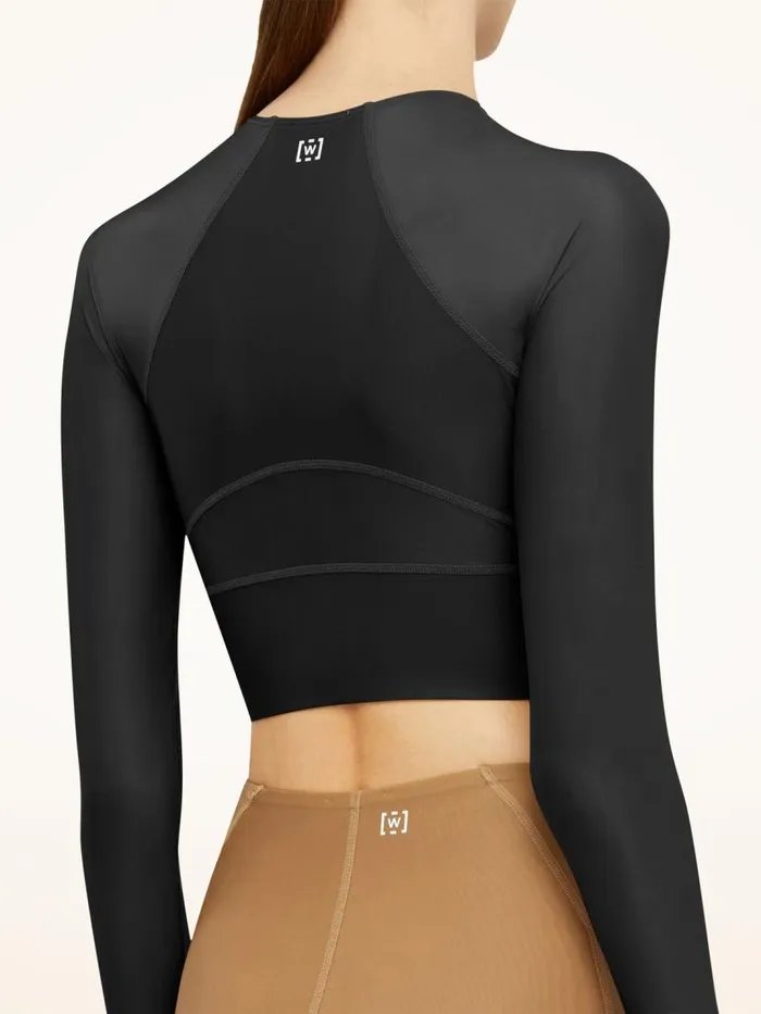 Women Longsleeved Tops Wolford Active Flow Top Long Sleeves Black
