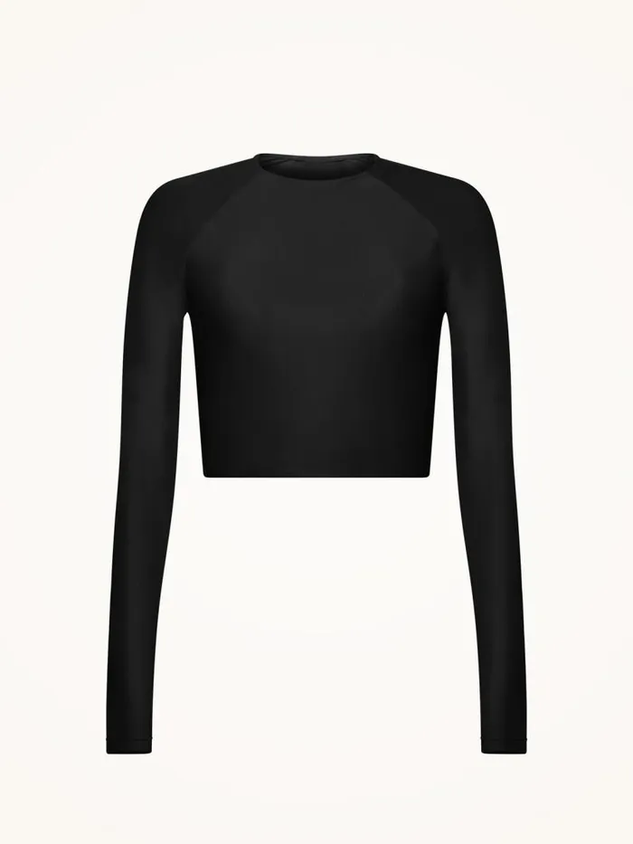 Women Longsleeved Tops Wolford Active Flow Top Long Sleeves Black