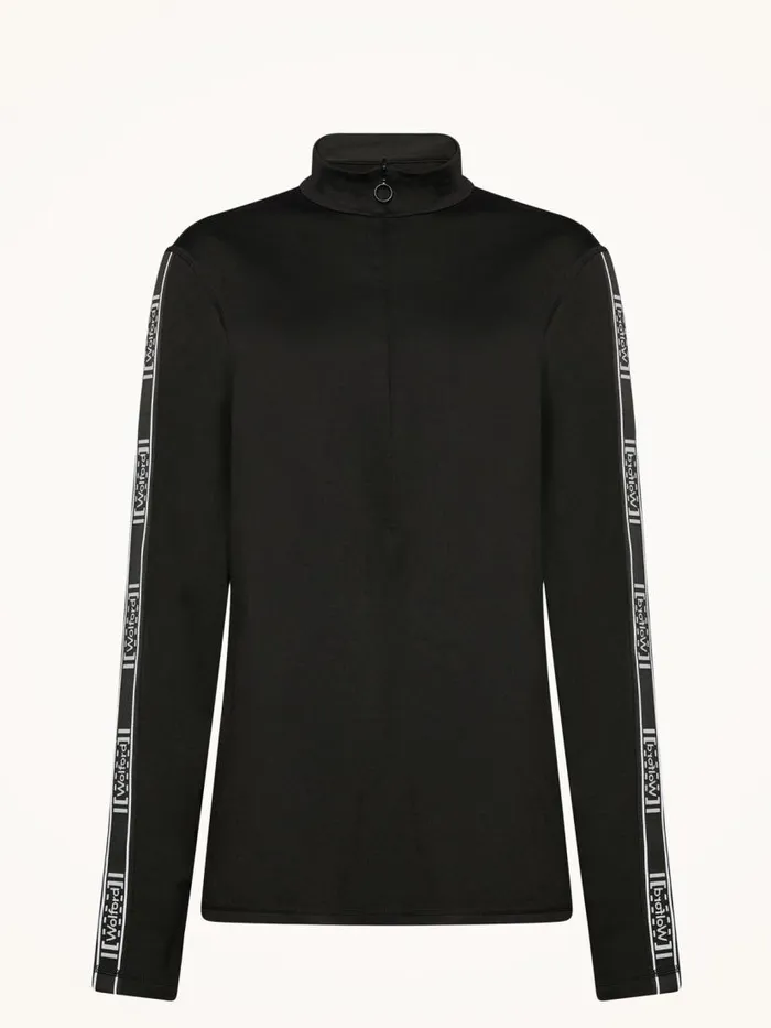 Women Longsleeved Tops Wolford Thermal Top Long Sleeves Black
