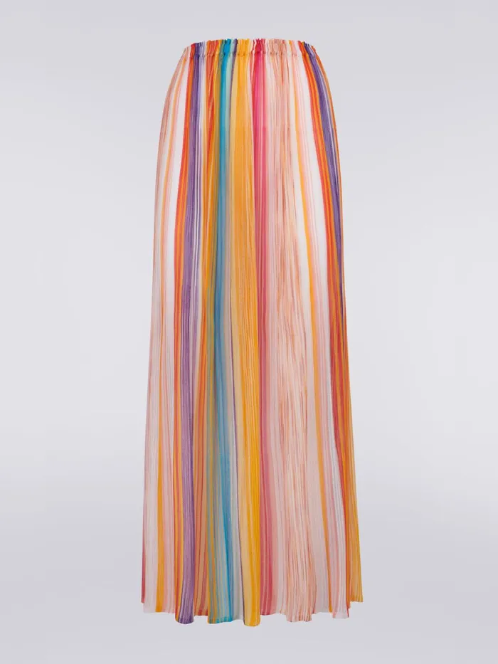 Women Long Wide Viscose Skirt Multicoloured Missoni Beachwear
