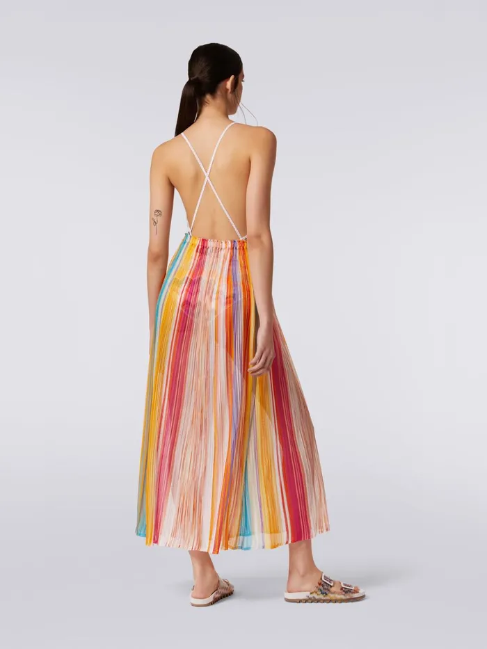 Women Long Wide Viscose Skirt Multicoloured Missoni Beachwear