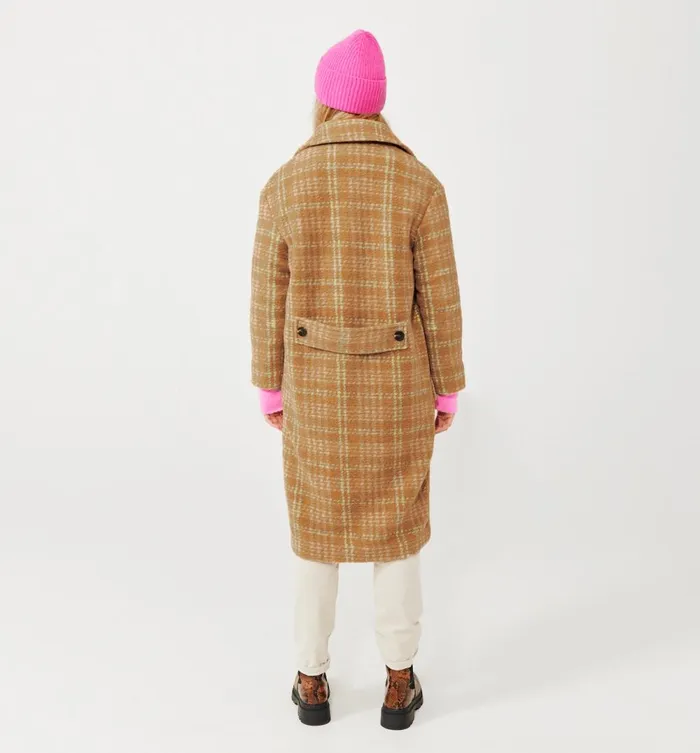 Women Long WoolBlend Coat 8211 Multicolour Checks Promod Coats Women Long WoolBlend Coat 8211 Multicolour Checks Promod Coats