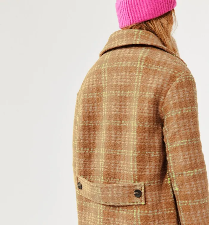Women Long WoolBlend Coat 8211 Multicolour Checks Promod Coats Women Long WoolBlend Coat 8211 Multicolour Checks Promod Coats