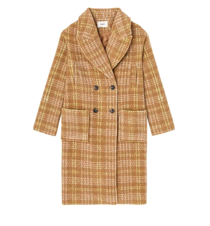 Women Long WoolBlend Coat 8211 Multicolour Checks Promod Coats Women Long WoolBlend Coat 8211 Multicolour Checks Promod Coats