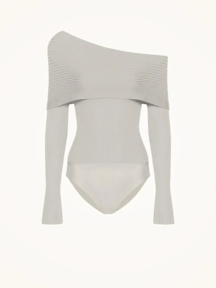 Women Longsleeve Bodies Wolford Contoured Ribs Body Ecrue
