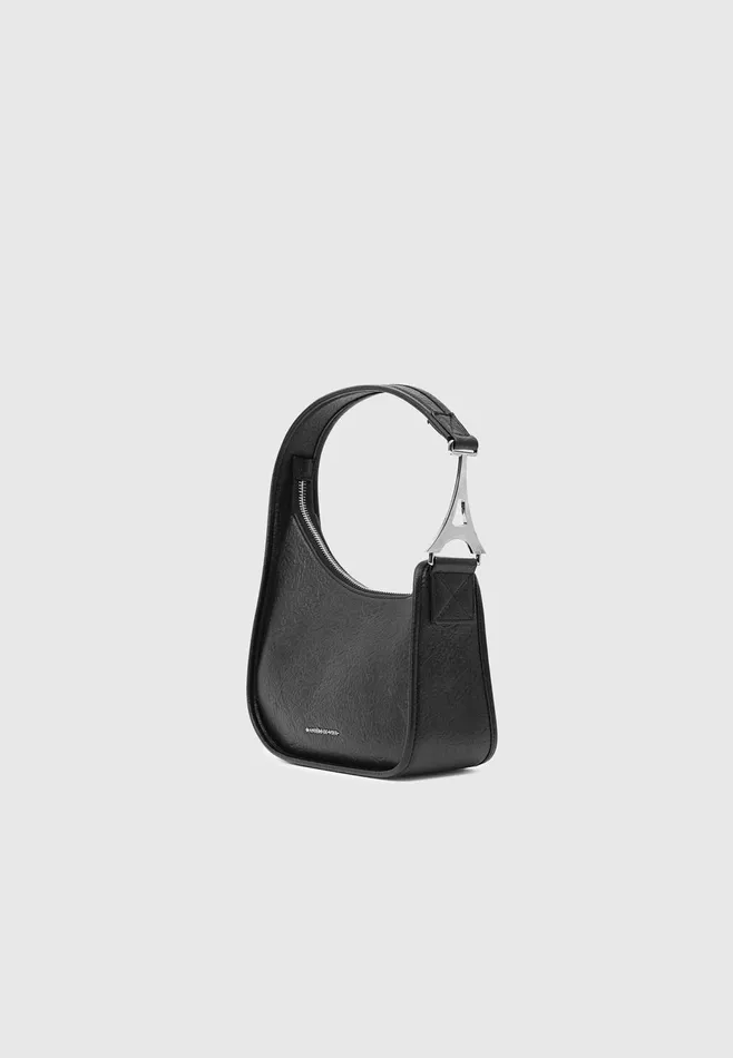 Women Manire De Voir L039eiffel Textured Handbag Black