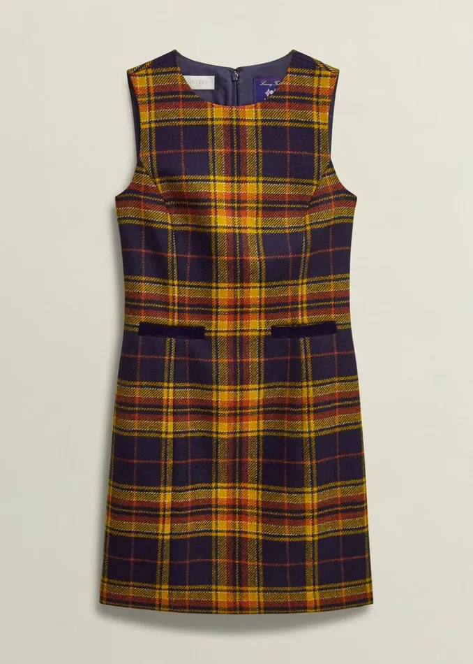 Women Margot Wool Dress Navy Ochre Hobbs Dresses and Jumpsuits