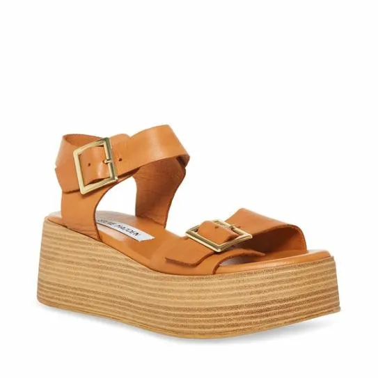 Women MARKA COGNAC LEATHER Cognac Leather Steve Madden Sandals Women MARKA COGNAC LEATHER Cognac Leather Steve Madden Sandals