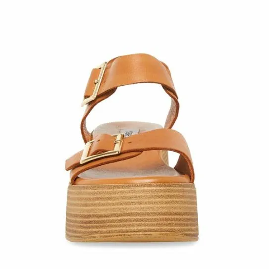 Women MARKA COGNAC LEATHER Cognac Leather Steve Madden Sandals Women MARKA COGNAC LEATHER Cognac Leather Steve Madden Sandals