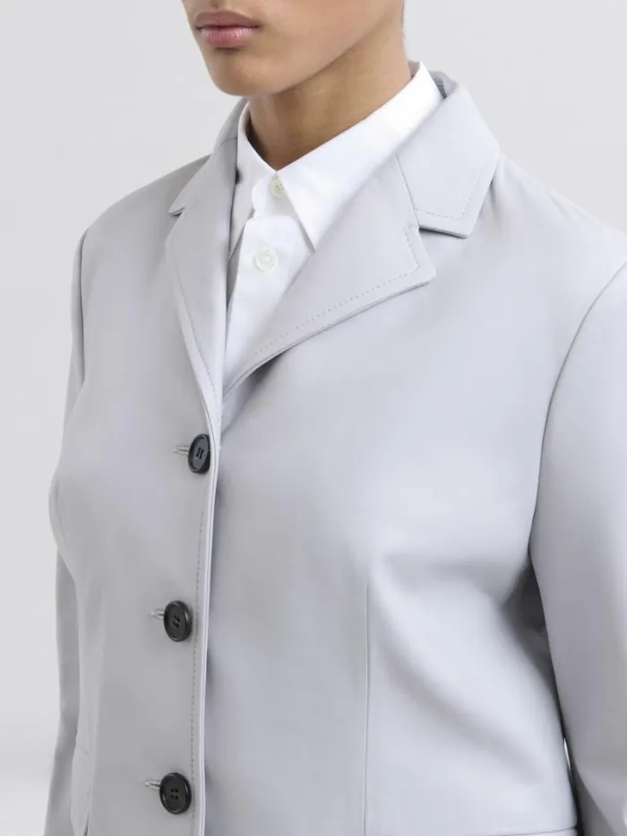 Women Marni Coats and Jackets Grey Nappa Baby Jacket With Embossed Patch