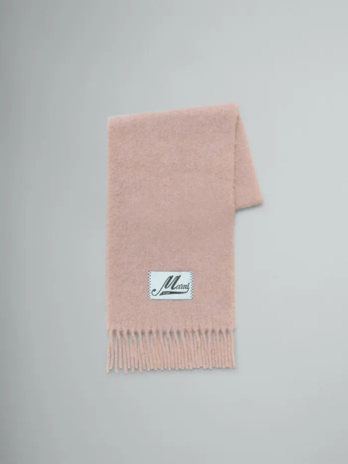 Women Marni Scarves Light Pink Alpaca Scarf