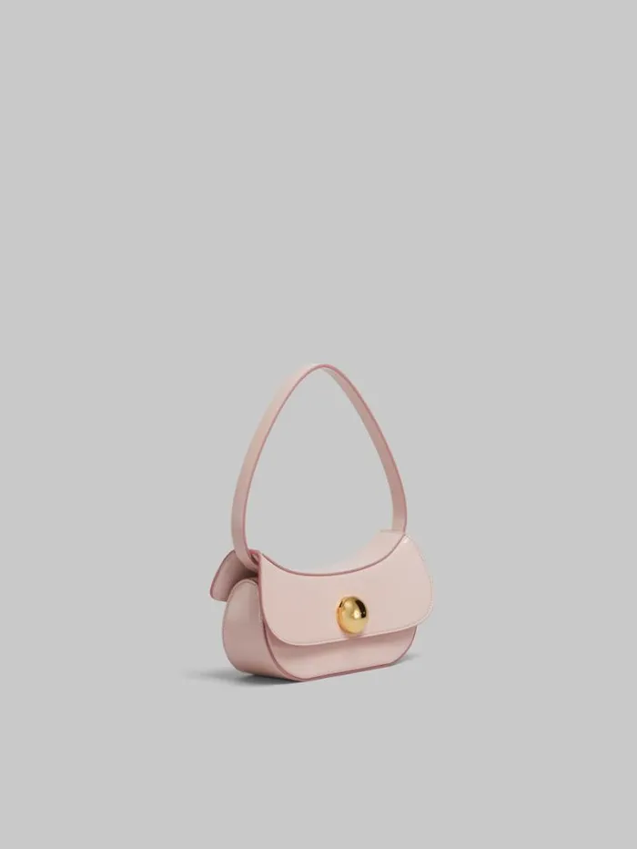 Women Marni Shoulder Bags Pink Leather Butterfly Small Hobo Bag