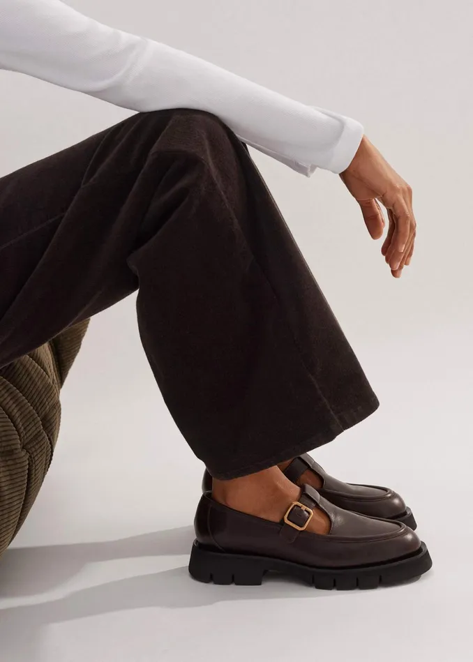 Women Mary Jane Loafer Chocolate MEEM
