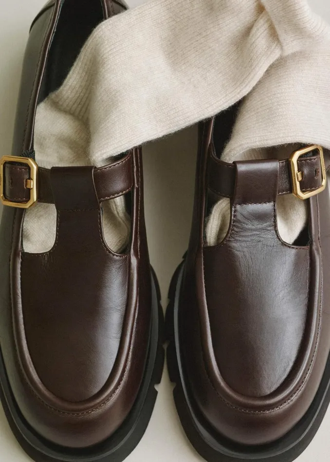Women Mary Jane Loafer Chocolate MEEM