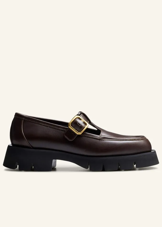 Women Mary Jane Loafer Chocolate MEEM