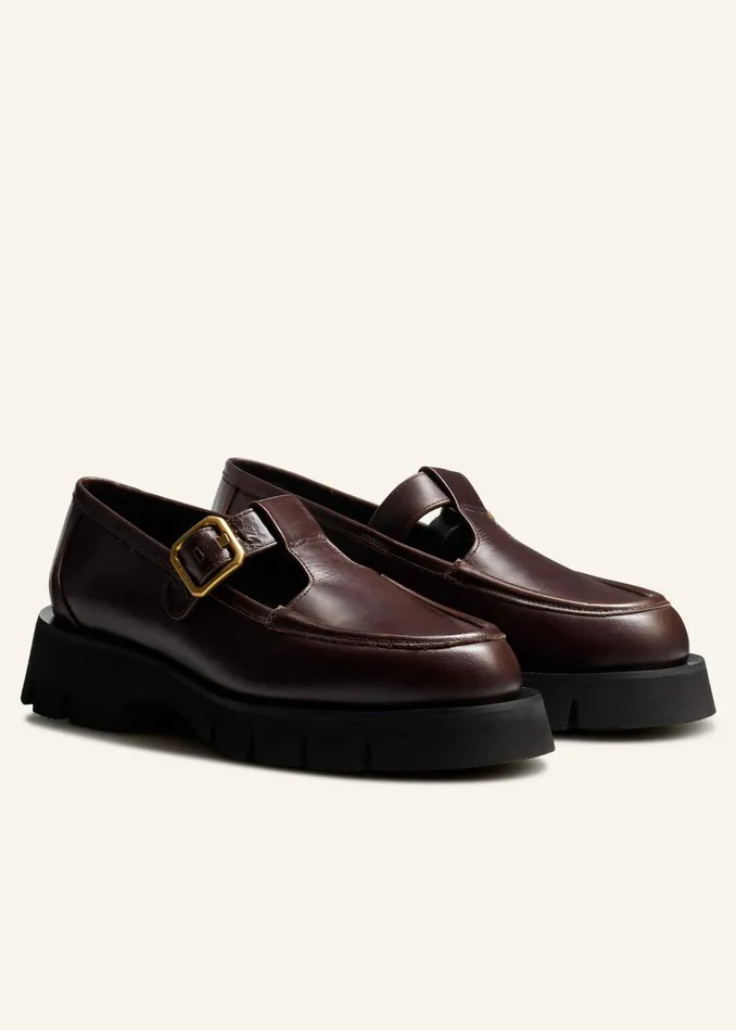 Women Mary Jane Loafer Chocolate MEEM
