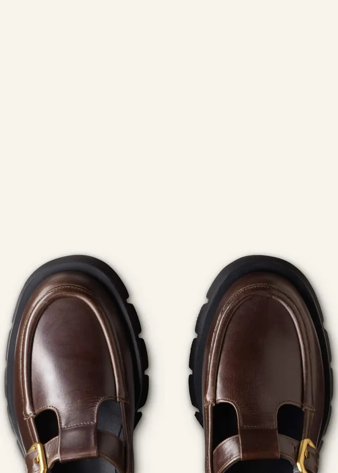 Women Mary Jane Loafer Chocolate MEEM