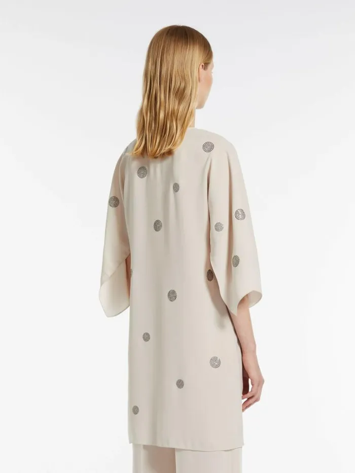 Women Max Mara Blouses Embroidered Cady Blouse Beige