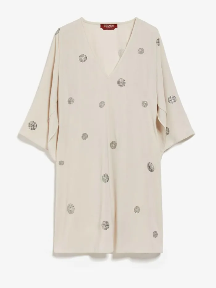 Women Max Mara Blouses Embroidered Cady Blouse Beige