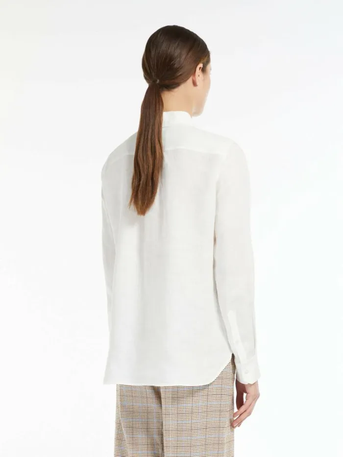 Women Max Mara Blouses Linen Shirt White