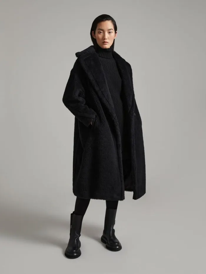 Women Max Mara Coats Teddy Bear Icon Coat Black