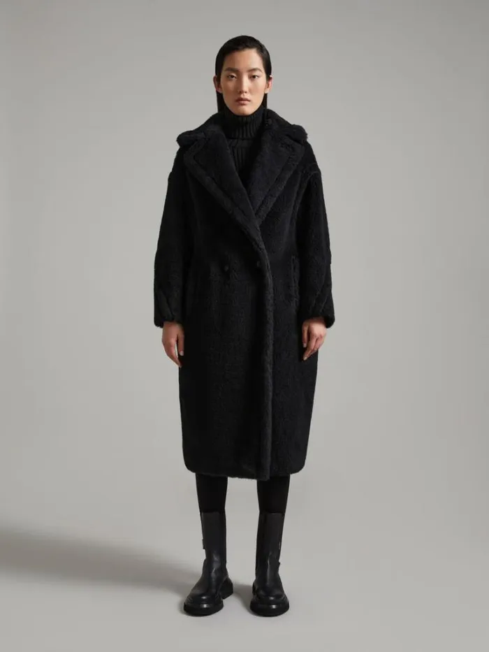 Women Max Mara Coats Teddy Bear Icon Coat Black