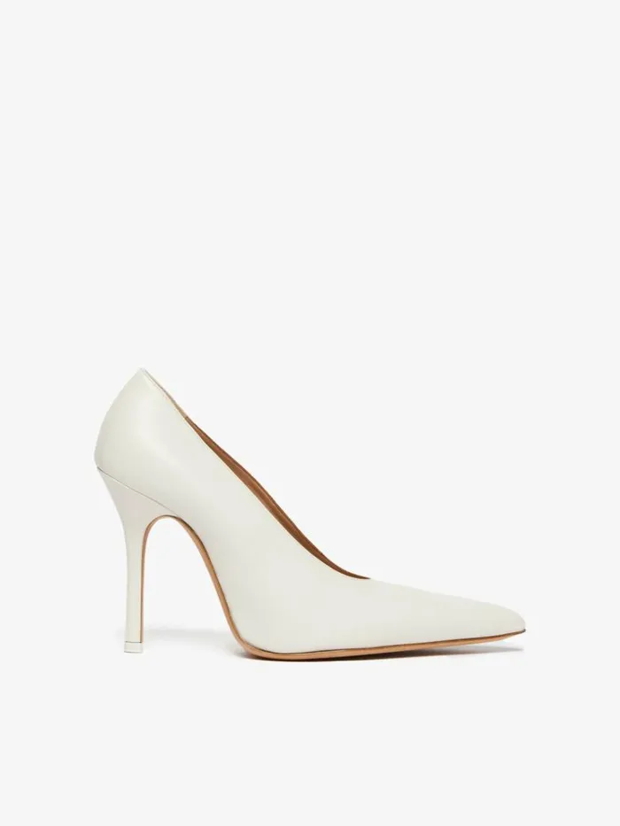 Women Max Mara Dcollet Pointedtoe Court Shoes Milk