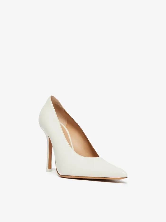 Women Max Mara Dcollet Pointedtoe Court Shoes Milk