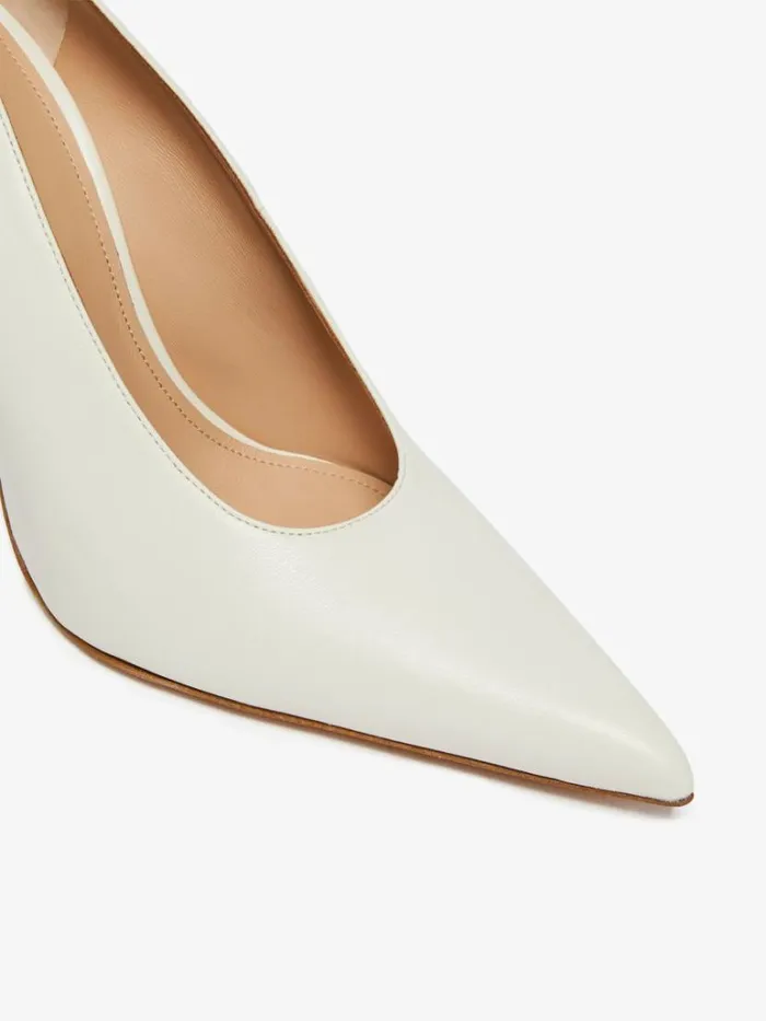 Women Max Mara Dcollet Pointedtoe Court Shoes Milk