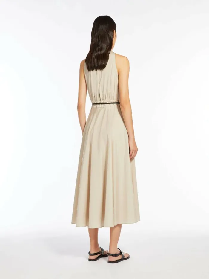 Women Max Mara Dresses Cotton Poplin Polo Dress Beige