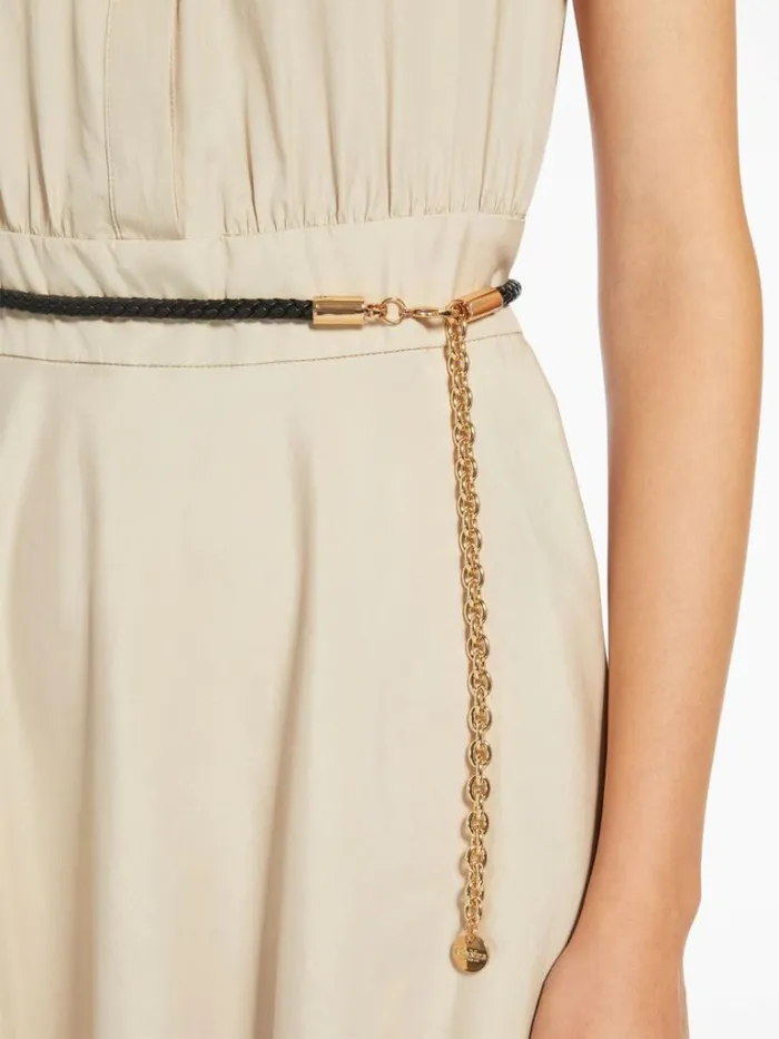 Women Max Mara Dresses Cotton Poplin Polo Dress Beige