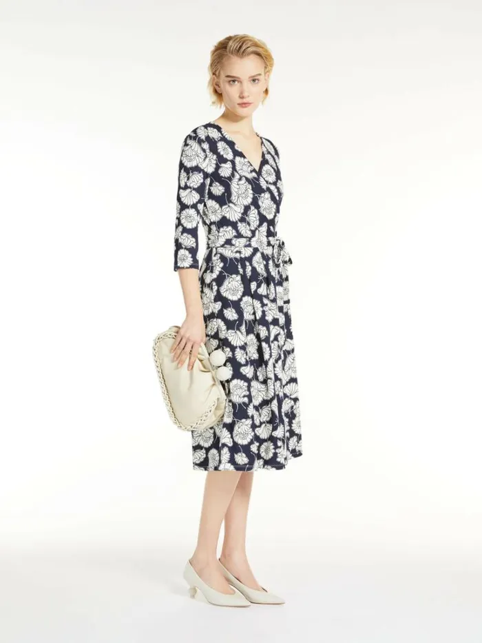 Women Max Mara Dresses Fluid Jersey Dress Navy