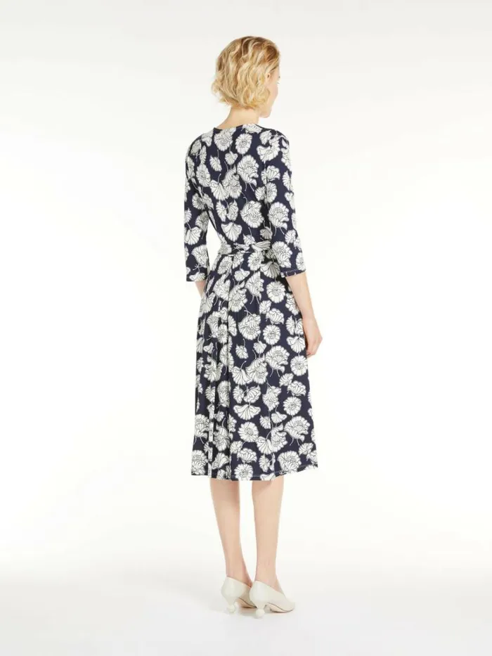 Women Max Mara Dresses Fluid Jersey Dress Navy