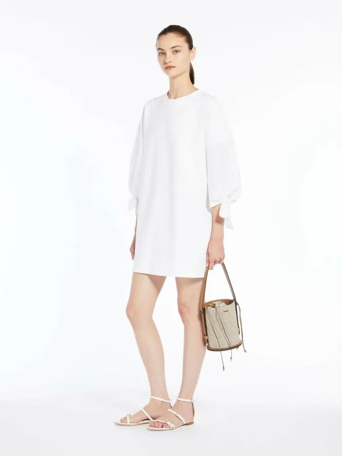 Women Max Mara Dresses Poplin Tshirt Dress White