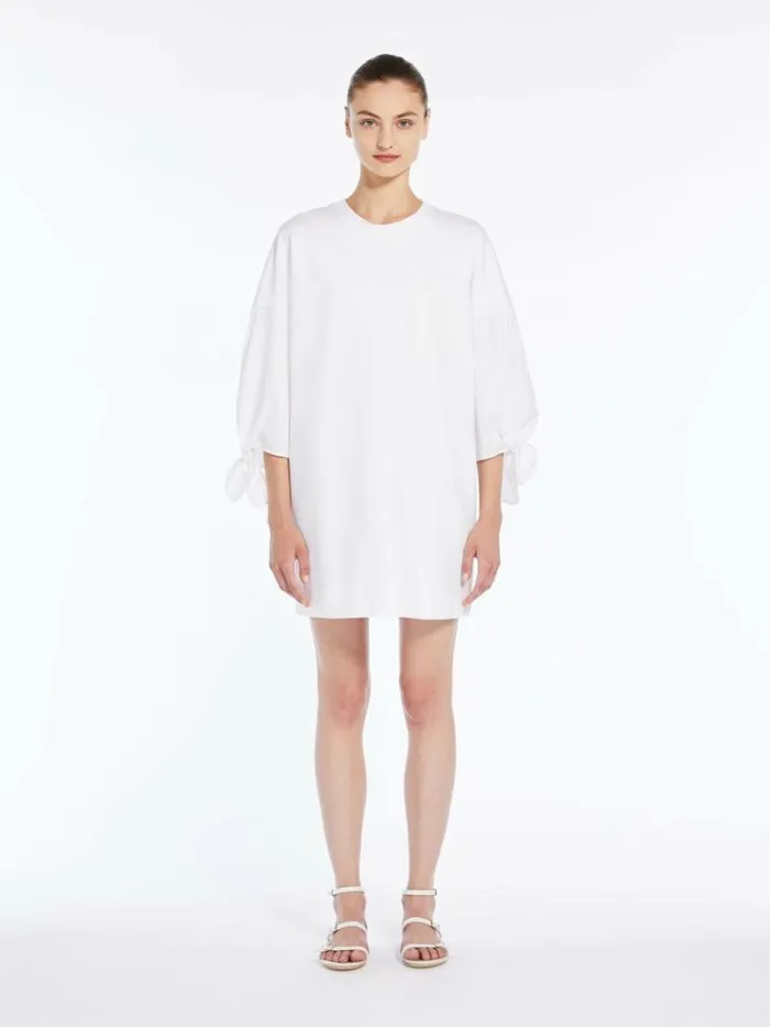 Women Max Mara Dresses Poplin Tshirt Dress White