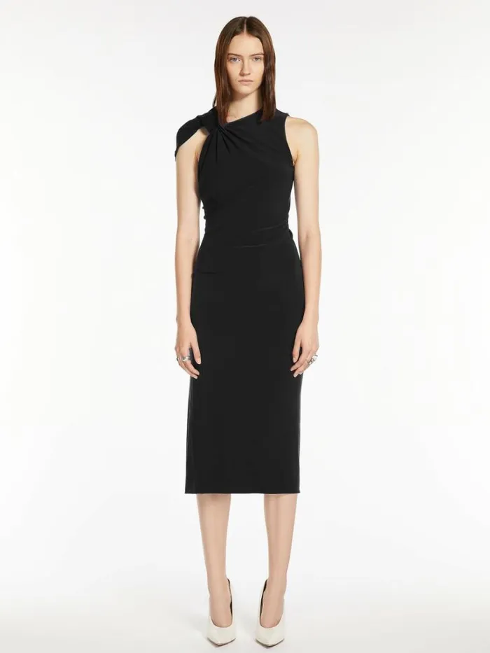 Women Max Mara Dresses Slimfit Jersey Dress Black