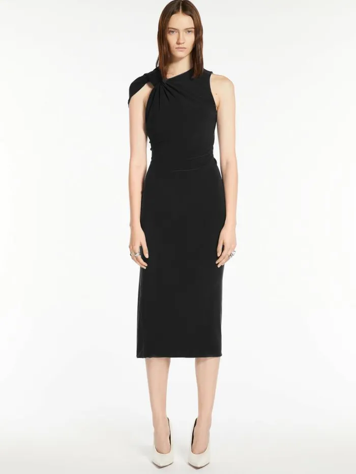 Women Max Mara Dresses Slimfit Jersey Dress Black