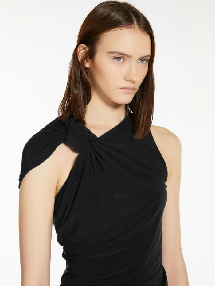 Women Max Mara Dresses Slimfit Jersey Dress Black