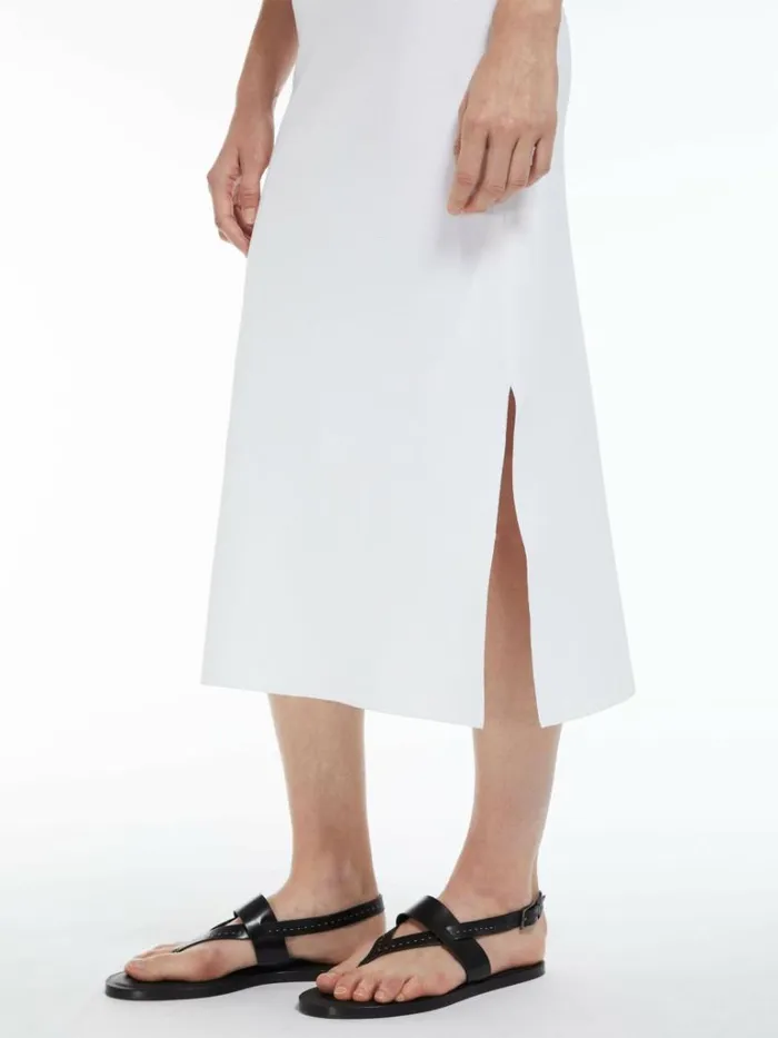 Women Max Mara Dresses Viscose Knit Slimfit Dress Optical White