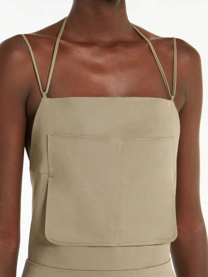 Women Max Mara Dresses Workwear Dress In Stretch Gabardine Kaki