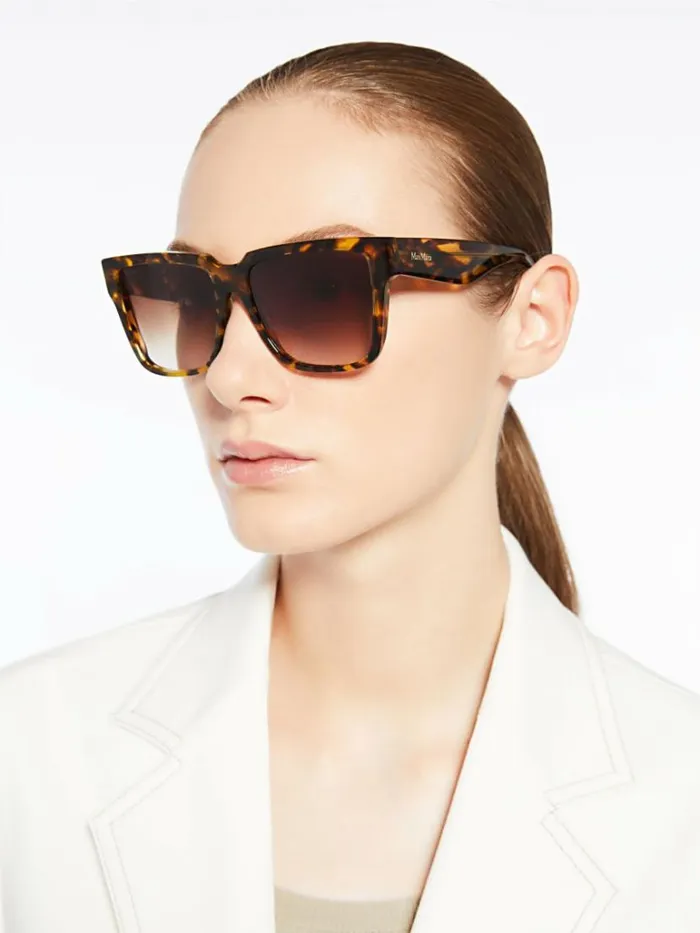 Women Max Mara Eyewear Acetate Glasses Tawny Sand