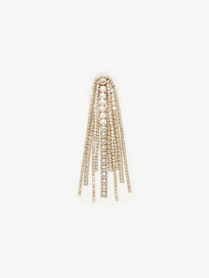 Women Max Mara Jewelry Rhinestone Brooch White