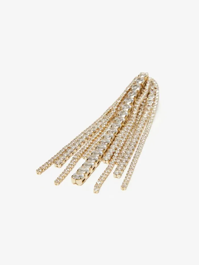 Women Max Mara Jewelry Rhinestone Brooch White