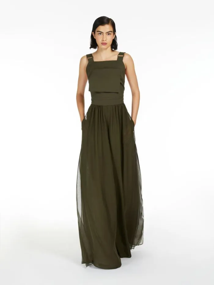 Women Max Mara Jumpsuits Cotton Gabardine Boiler Suit Kaki