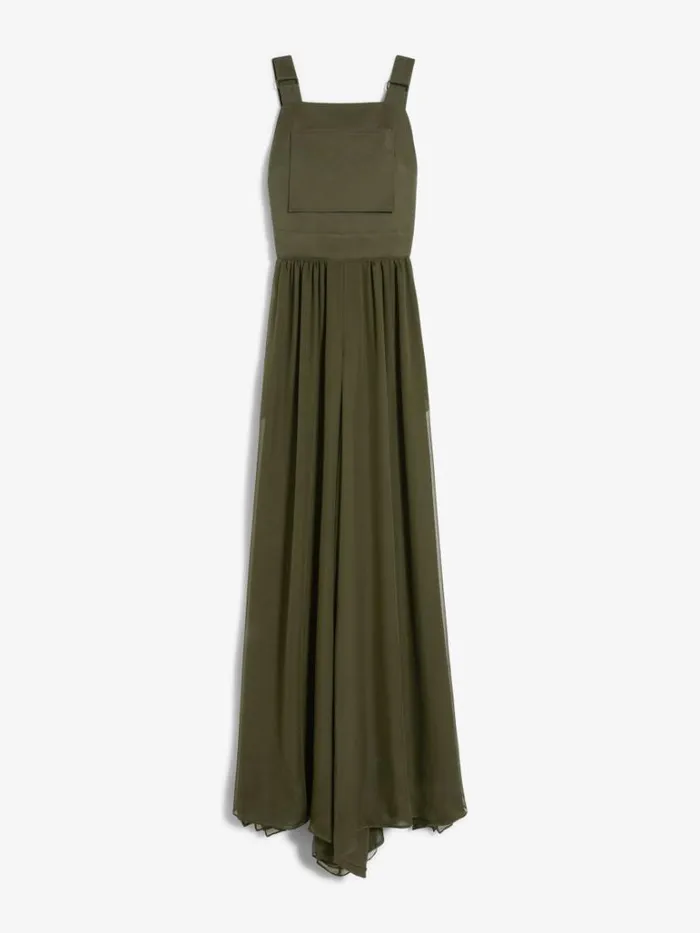 Women Max Mara Jumpsuits Cotton Gabardine Boiler Suit Kaki