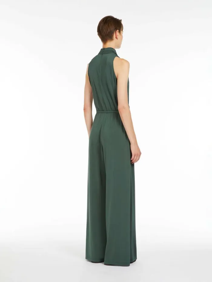 Women Max Mara Jumpsuits Viscose Crepe Jersey Jumpsuit Green