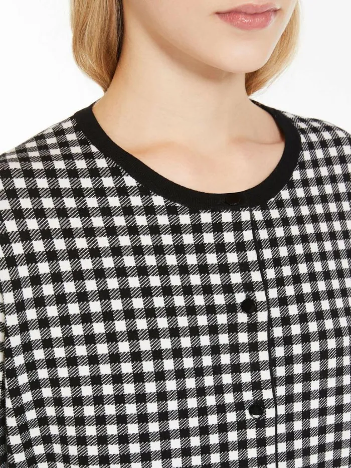 Women Max Mara Knitwear Jacquard Viscose Cardigan Black