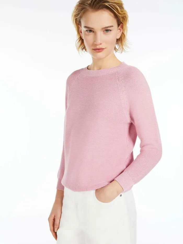 Women Max Mara Knitwear Relaxedfit Cotton Sweater Pink